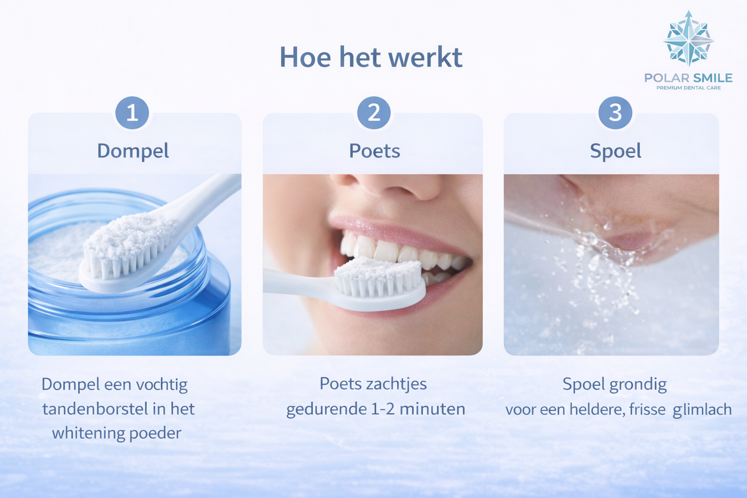 Polar Smile™ – Gentle, Peroxide-Free Teeth Whitening Powder