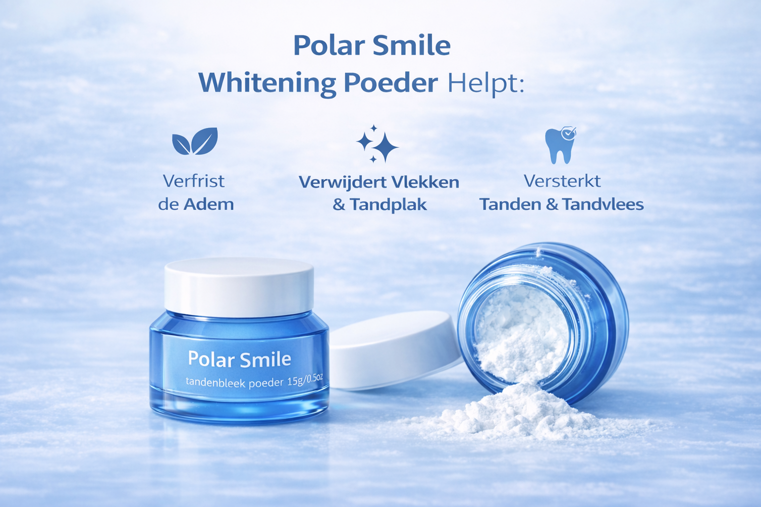Polar Smile™ – Gentle, Peroxide-Free Teeth Whitening Powder